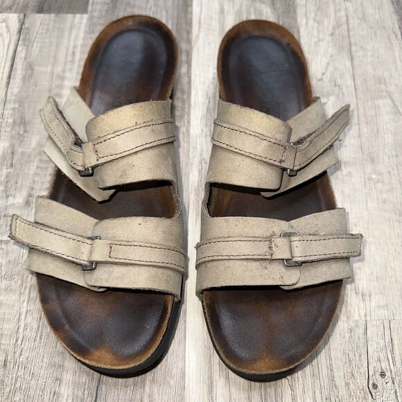 Naot Women’s Carly Nubuck Leather Two Strap Wedge Slide Sandal EUR 39 US 8 - Picture 3 of 4